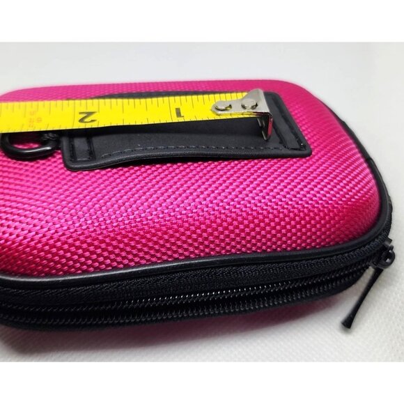 Durable Pink Camera Bag/Wallet with Belt Clip and Hand Bracelet - Hard Shell - Picture 11 of 16
